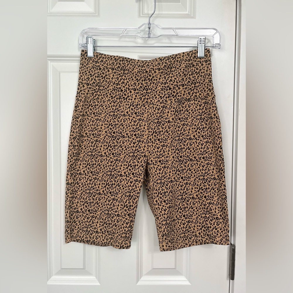 BP. Nordstrom High Waisted Leopard Print Biker Shorts NWOT